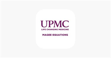 App Store Upmc Magee Equations