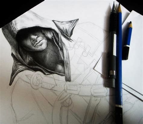 Assassins Creed Black Flag Pencil Drawing Wip By Keshavsart On Deviantart
