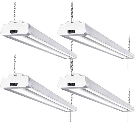 4 Pack 4ft Led Shop Light Linkable Utility Shop Lights 42w 5000k