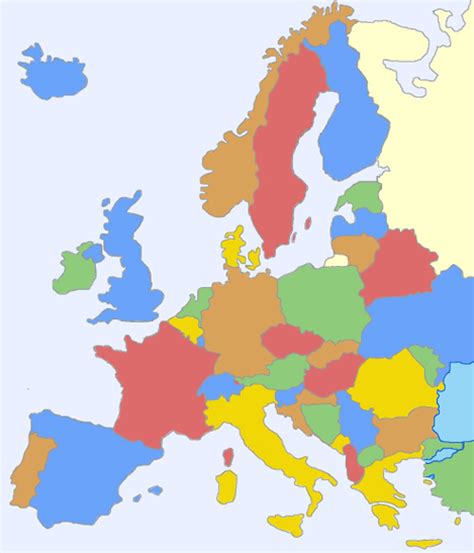 Simple Map Of Europe Clipart Best