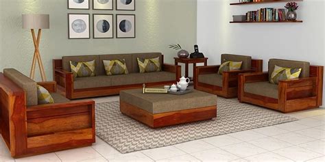 Wooden furniture for living room india Wooden Sofa by Shreesh Furniture, Wooden Sofa from Mandi ...