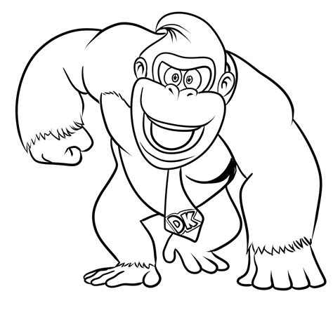Dibujo 03 De Donkey Kong Para Colorear