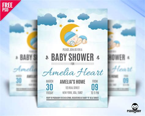 Includes the 4 different designs shown in the photo and you will be able to. Baby Shower Flyer Design PSD | PsdDaddy.com