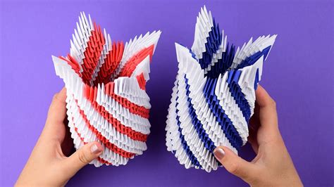 How To Make An Amazing Paper Vase 3d Origami Tutorial Diy Youtube