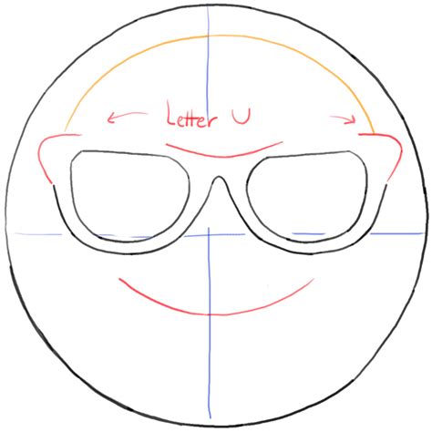 How To Draw Sunglasses Emoji Face With Easy Steps Tutorial How To