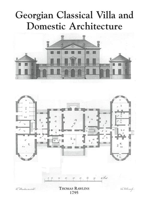 1795 Floor Plan Classical Villa Mansion Plans Architectural Floor Plans