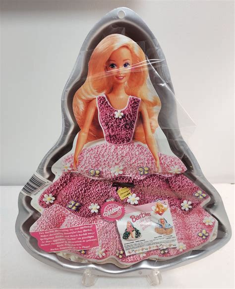 vintage wilton barbie cake pan 1995 mattel inc 2105 3500 etsy