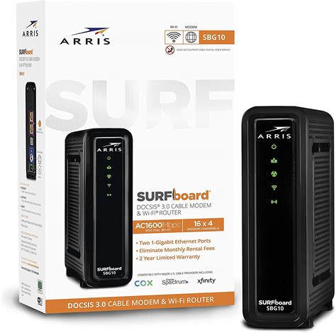 Arris Surfboard Ac1600 Dual Band Router With 16x4 Docsis 3