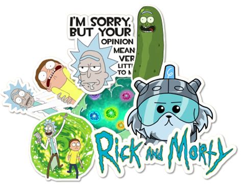 Rick And Morty Sticker Pack Sticker Quote Sticker Laptop Etsy