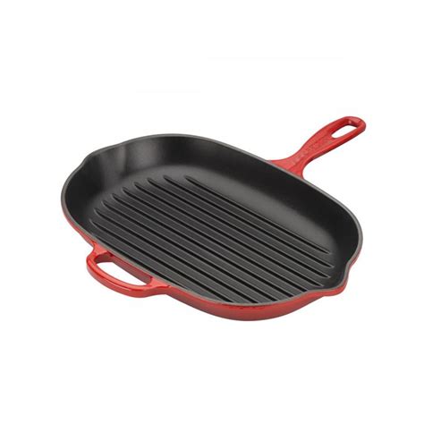 Le creuset signature quadratisch grillpfanne, gusseisen, schwarz, 26 cm. Le Creuset Grillpfanne oval 32 cm kirschrot Signature ...