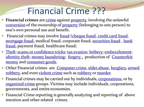 Ppt Financial Crime Reporting Powerpoint Presentation Free Download