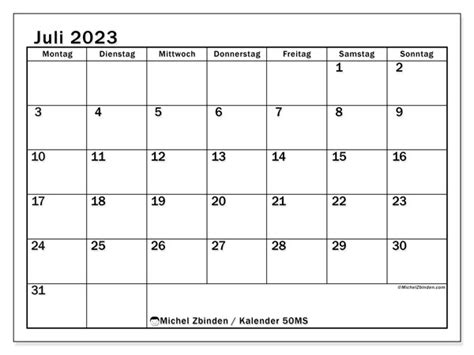Kalender Juli 2023 Zum Ausdrucken “442ms” Michel Zbinden At