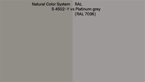 Natural Color System S Y Vs Ral Platinum Grey Ral Side By