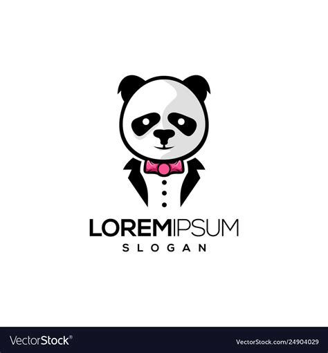 Panda Logo Design Ready To Use Royalty Free Vector Image