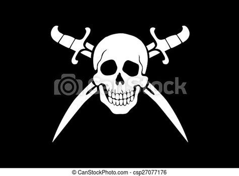 Jolly Roger Black Bandera Pirata Negra Y Blanca Jolly Roger Con Cráneo