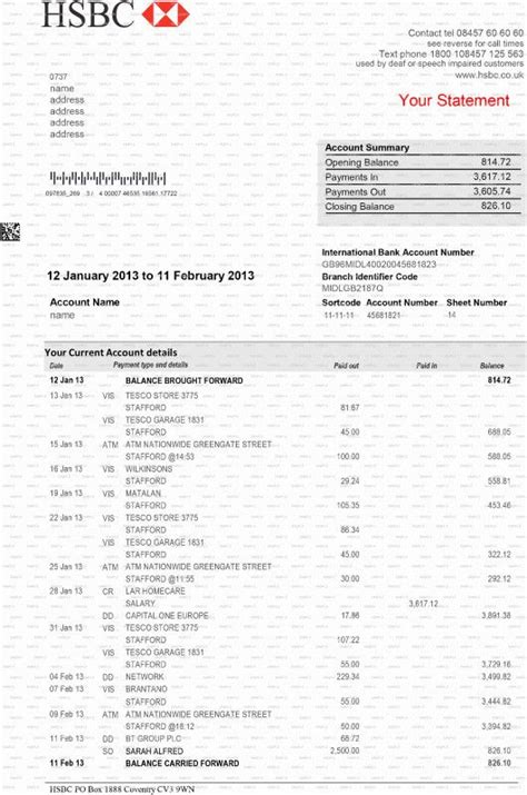 Blank Bank Statement Template Download New Fake Bank