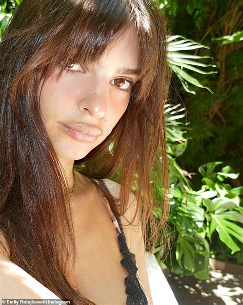 Emily Ratajkowski Puts On A Very Busty Display In Lingerie As She Poses