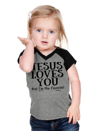 Jesus Loves You Girls Raglan Hip Together