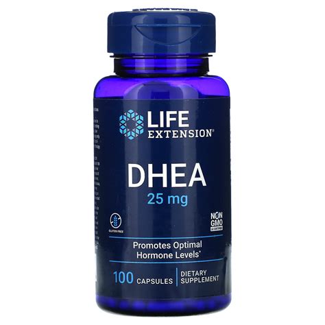 life extension dhea dehydroepiandrosterone 25 mg 100 capsules