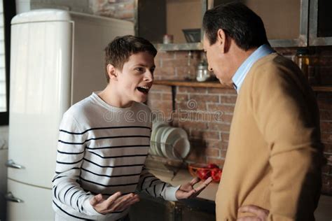 Free Teenager Shouting At His Father Stock Photo Image Of Guidance