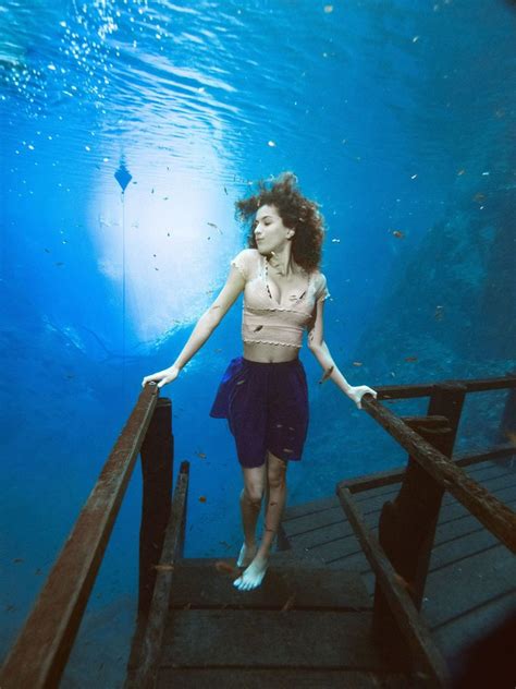 Girl Walking Underwater R Pics