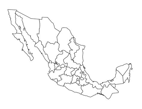 Imagenes Del Mapa De Mexico Sin Nombres