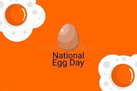 National Egg Day Vector Illustration Public Holiday Stock Vector