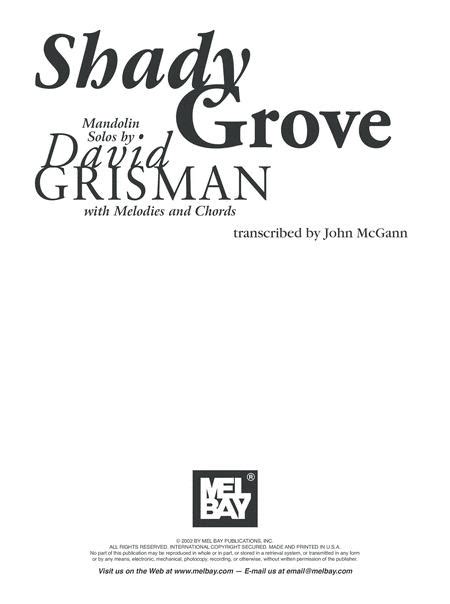 Shady Grove Mandolin Solos By David Grisman By David Grisman Digital