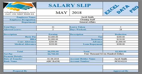 Top 9 Ready To Use Salary Slip Templates In Excel Financial Plan