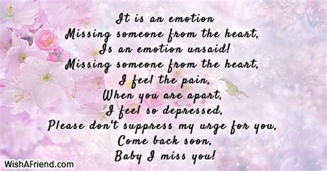 It Is An Emotion Missing You Poem For Girlfriend