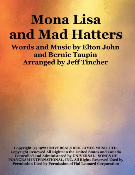 Mona Lisas And Mad Hatters By Elton John And Bernie Taupin Digital