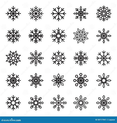 Snowflake Vector Symbol Graphic Crystal Frozen Decoration For Design