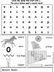 Mere groaners can get lost. Letter Z Alphabet Activities at EnchantedLearning.com
