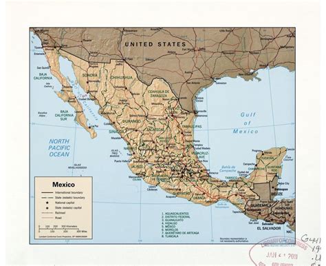 Large Detailed Political And Administrative Map Of Mexico