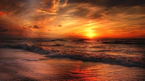 Sea Sunset Wallpaper Background Hd Wallpaper Background Images And
