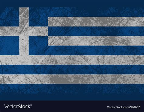 Greek Flag Grunge Royalty Free Vector Image Vectorstock