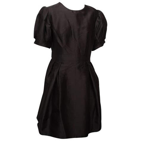 Christian Dior Black Silk Satin Party Dress At 1stdibs