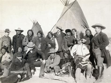 Posterazzi Pine Ridge Reservation Ngroup Portrait Of Lakota Sioux Chiefs And White Us Officials