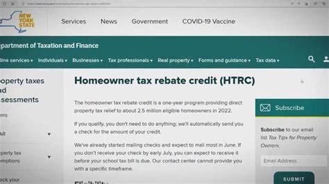 Homeowners Tax Rebate Credit Check Lookup