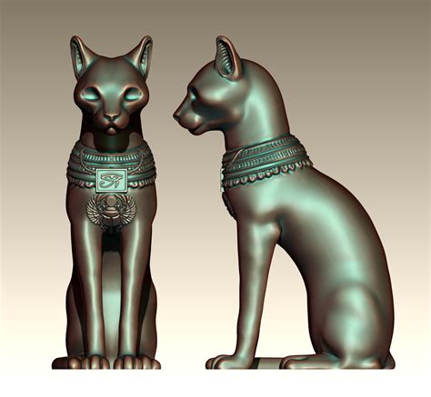 Egyptian Ritual Cat Sekhmet Goddess Bastet Goddess 3d Print Model Modelados 3d Para Imprimir