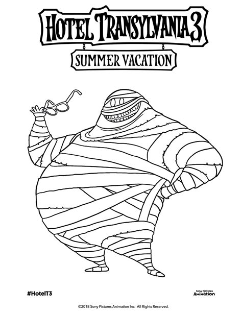 Free Printable Hotel Transylvania 3 Coloring Pages
