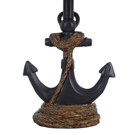 Decor Therapy Anchor Resin Accent Lamp Antique Navy