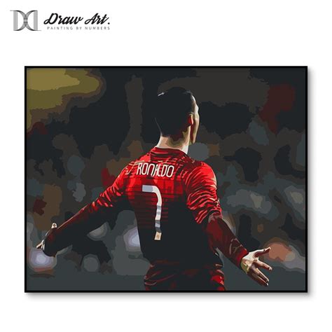 Cristiano Ronaldo Painting By Numbers Football Stars Soccer Paint By