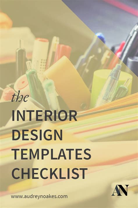 The Interior Design Templates Checklist Audrey Noakes