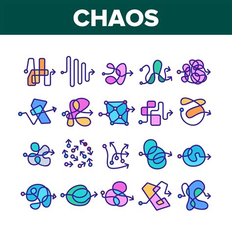 Chaos Arrow Movement Collection Icons Set Vector 10044394 Vector Art At