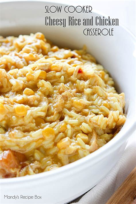 You don't need a rice cooker in order to enjoy rice with your favorite meals—you can get the same delicious results using an ordinary slow cooker. Slow Cooker Cheesy Rice and Chicken Casserole | Mandy's ...