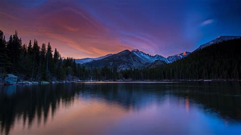 1366x768 Resolution Sunset Over The Rocky Mountains 5k 1366x768