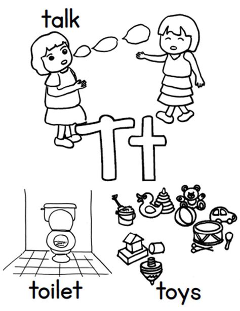 Having a sense of what . T Words Free Alphabet Coloring Page | Alphabet coloring ...