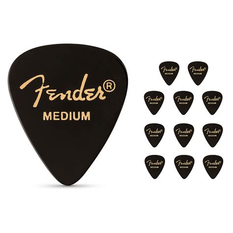 Fender 351 Shape Classic Celluloid Guitar Picks 12 Pack Medium 12