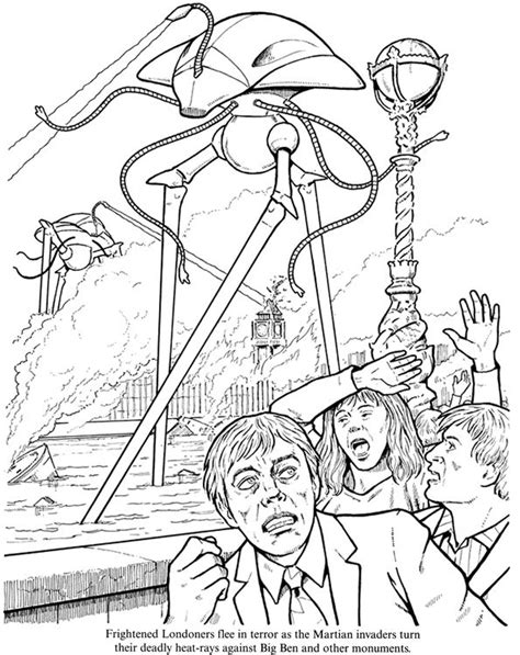 Welcome to Dover Publications | Coloring books, War of the worlds